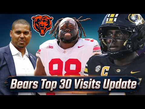 Bears Meet With 3 Top 50 Prospects || Multiple SLEEPERS for NFL Draft || Top 30 Visit Tracker Update