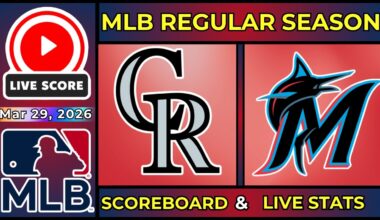 🔴 Colorado Rockies vs Miami Marlins LIVE | MLB | March 29, 2026 | LIVE SCOREBOARD Update