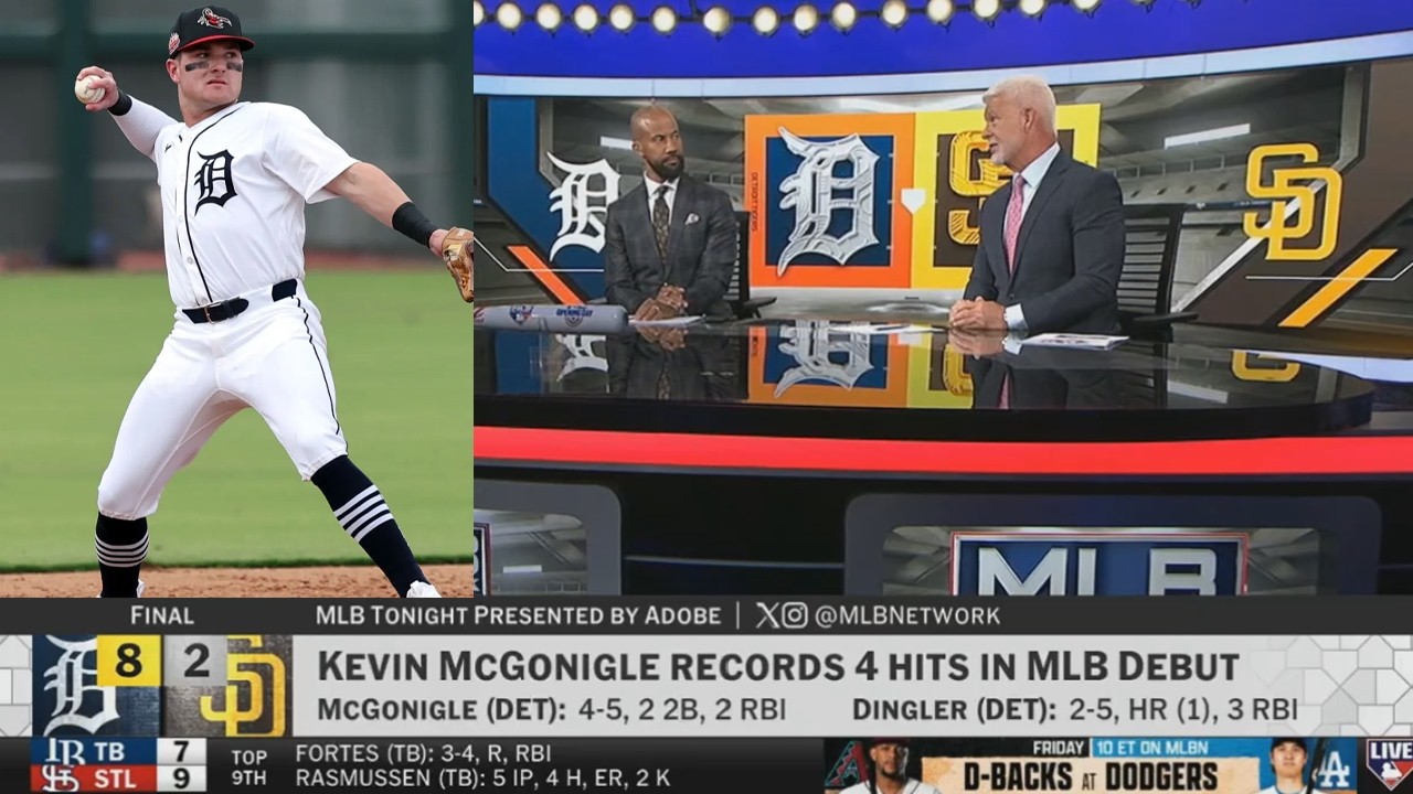 McGonigle makes Tigers history with 4-hit MLB debut | MLB Tonight presented by Adobe