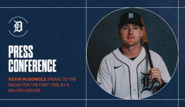 Kevin McGonigle Speaks to the Media for the First Time as a Major Leaguer