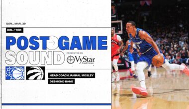 POSTGAME SOUND: ORLANDO MAGIC VS. TORONTO RAPTORS | COACH MOSE & DESMOND BANE