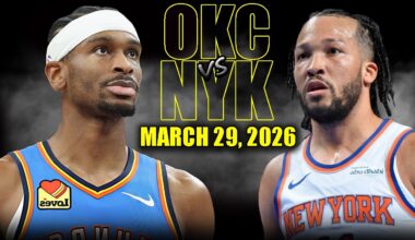 Oklahoma City Thunder vs New York Knicks Full Game Highlights – March 29, 2026 | NBA Season