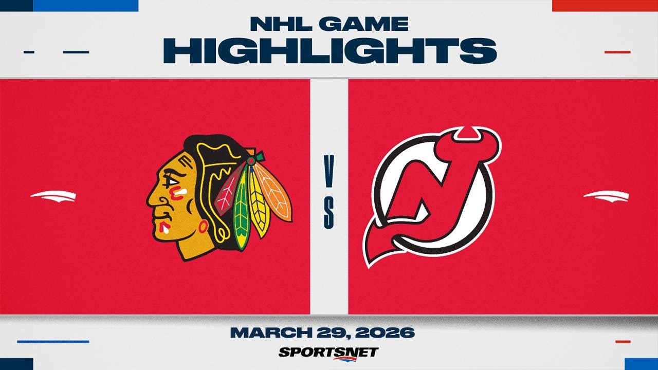 NHL Highlights | Blackhawks vs. Devils - March 29, 2026