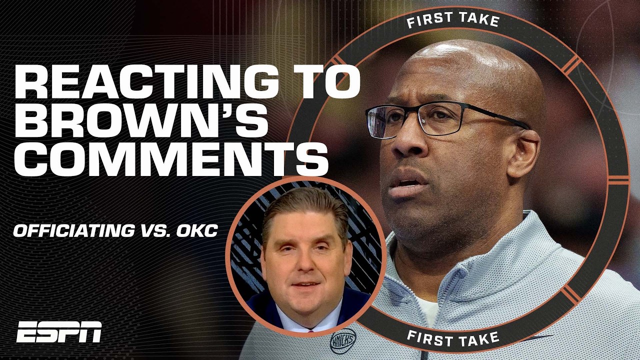 Brian Windhorst’s TIRED of coaches complaining about officiating when playing OKC 👀 | First Take