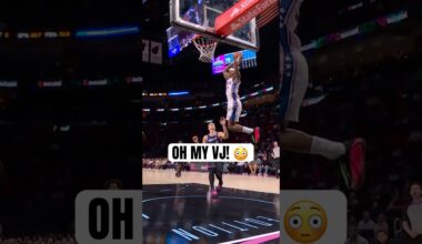 VJ’s head was at the rim for this alley-oop 😤