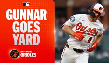 Gunnar Henderson crushes his first home run of the 2026 season DEEP to center field for the O's ⭐
