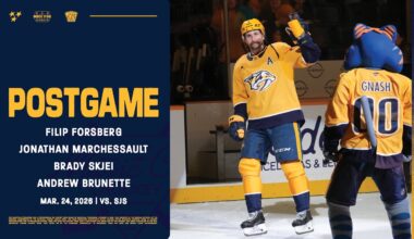 Forsberg, Marchessault, Skeji & Brunette Postgame: March 24, 2026