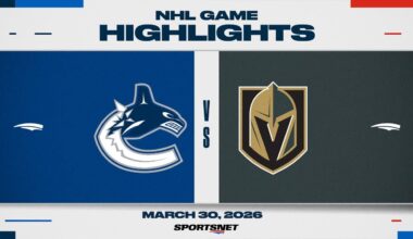 NHL Highlights | Canucks vs. Golden Knights - March 30, 2026