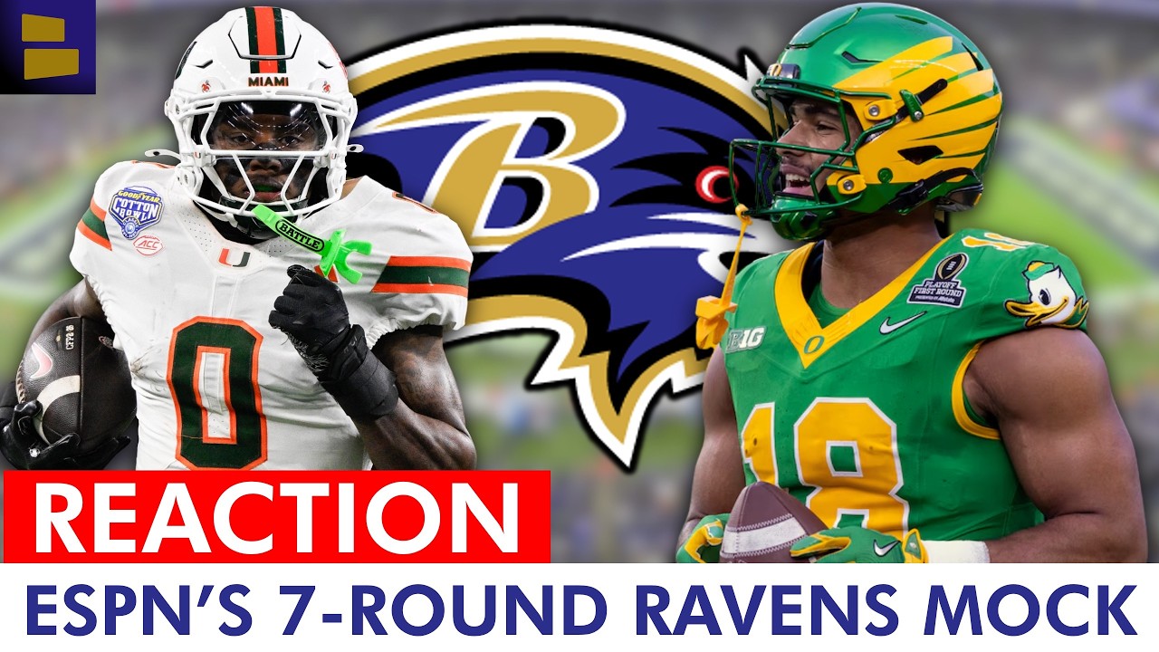 🚨REACTION: ESPN 7-Round Baltimore Ravens 2026 NFL Mock Draft