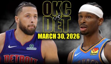 Oklahoma City Thunder vs Detroit Pistons Full Game Highlights – March 30, 2026 | NBA Season