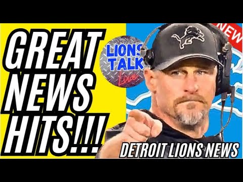 DETROIT LIONS NEWS - GREAT NEWS HITS!