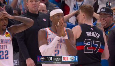 SGA hits game winner but refs call push off to force OT vs Pistons