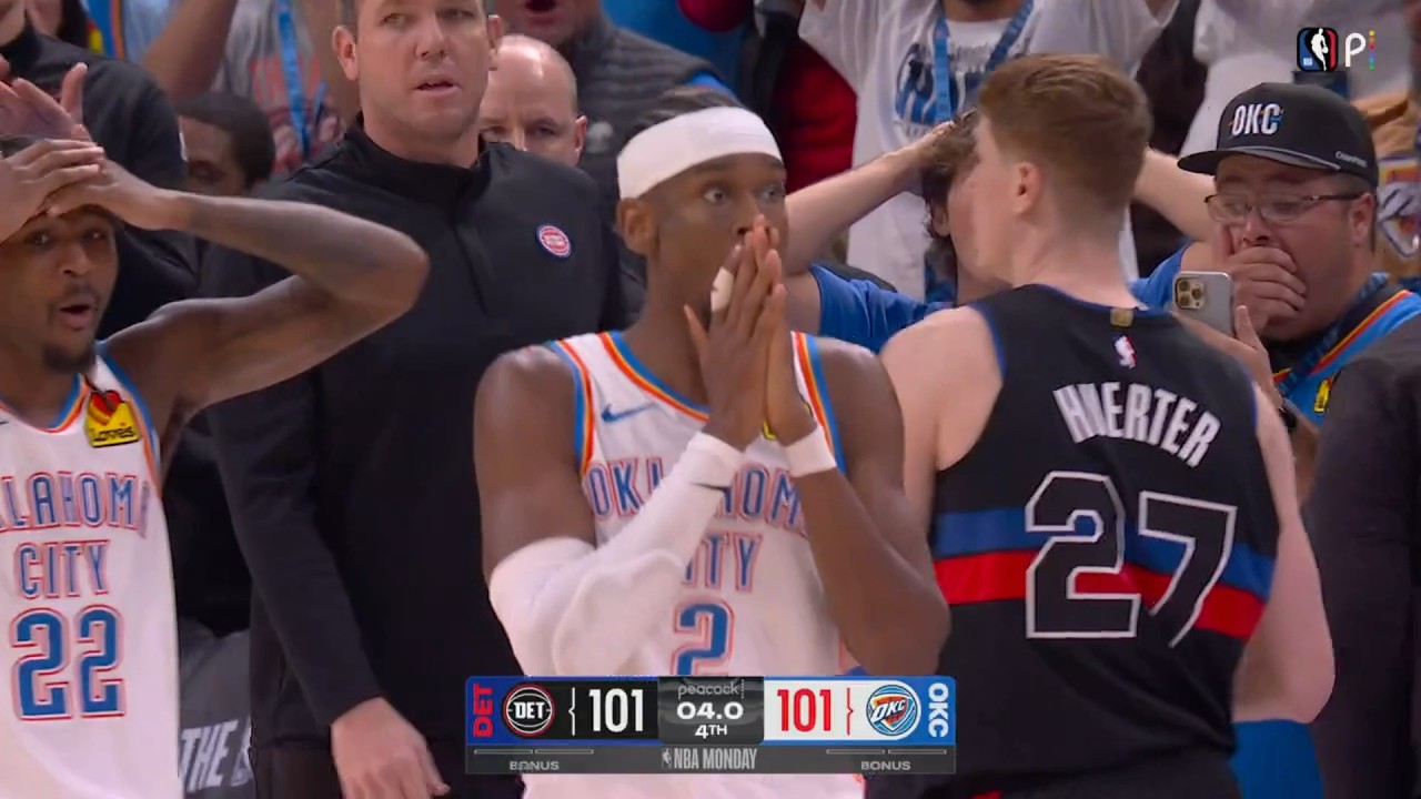 SGA hits game winner but refs call push off to force OT vs Pistons