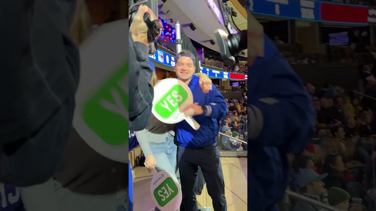 Safe to say the first date went well 🤭 #nhl #date #datenight #nyr #hockey