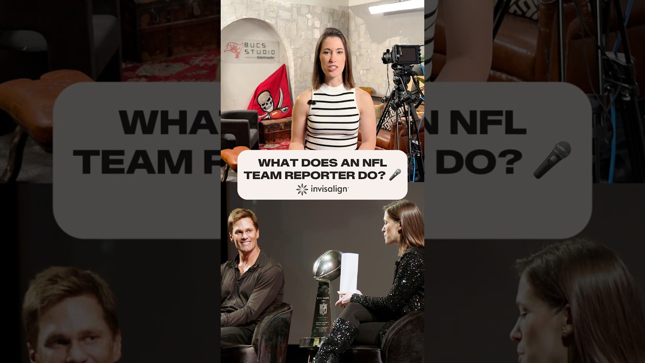 Ever wonder what it’s like to interview #TomBrady, #BakerMayfield & other #NFL legends? 🎬😁