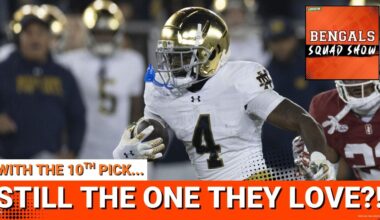 BENGALS SQUAD SHOW: Is JEREMIYAH LOVE still IN PLAY at No. 10? Andrew Whitworth COULD BE an ASSET