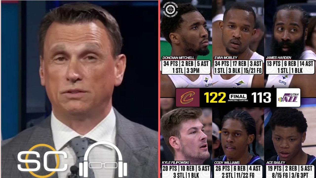 ESPN reacts to Cavaliers beat Utah Jazz 122-113; Evan Mobley had a monster double-double with 34 PTS