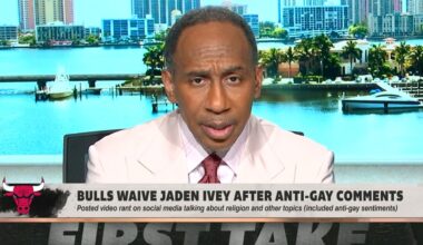 Stephen A. responds to Bulls waiving Jaden Ivey following anti-gay comments | First Take