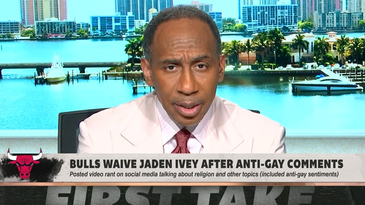 Stephen A. responds to Bulls waiving Jaden Ivey following anti-gay comments | First Take