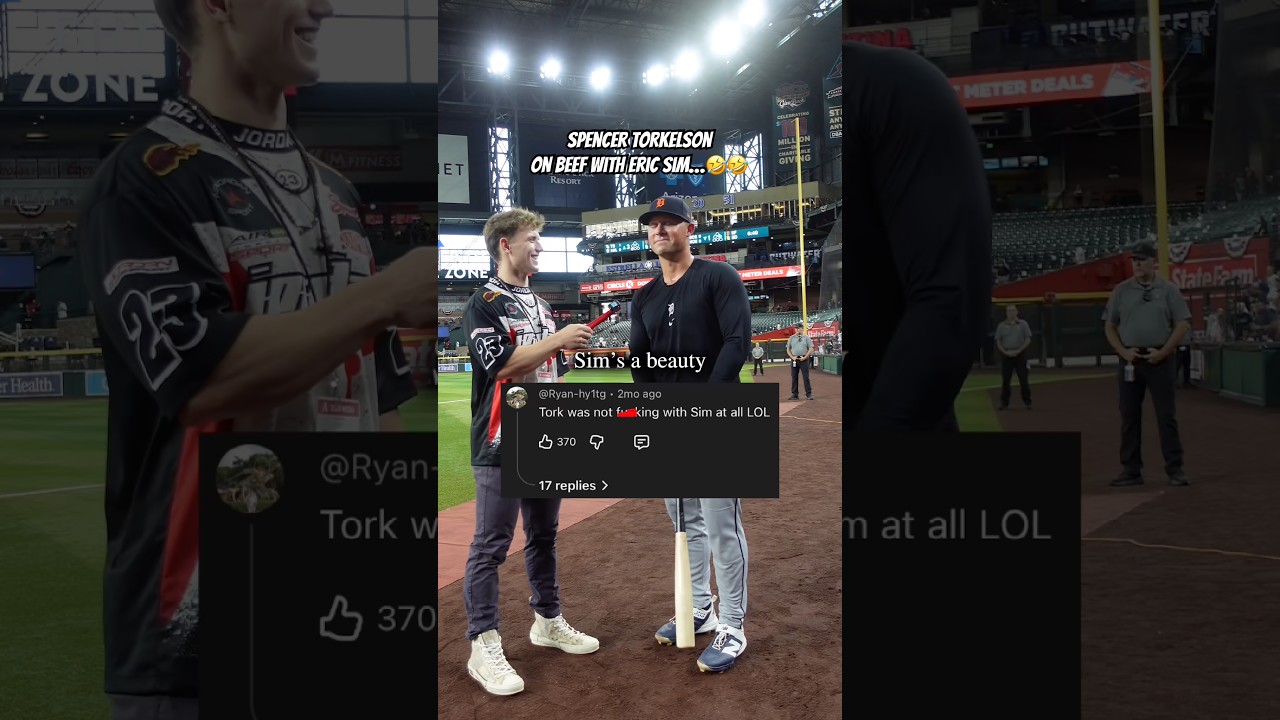 Spencer Torkelson on BEEF with Eric Sim…💀🤣 #shorts