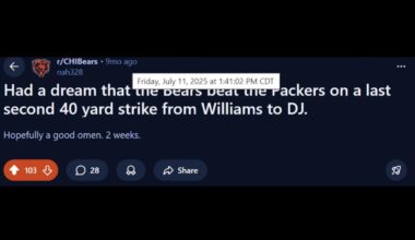 Was searching for a non-Bears related Reddit post I made last year and stumbled upon this beauty.