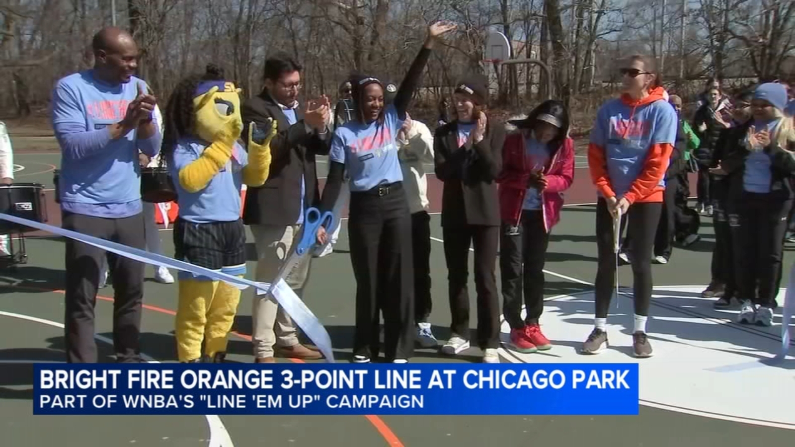WNBA All-Star Host Committee, Chicago Park District team up to unveil city's 1st 'Line 'Em Up' basketball court at Hamilton Park