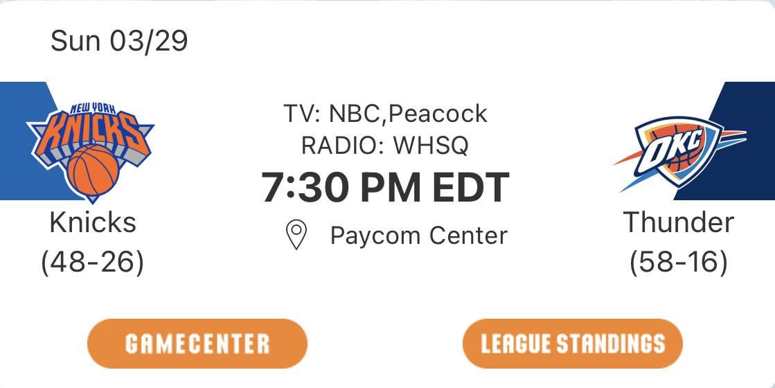 Calling it now: the Knicks win tonight and make a real statement
