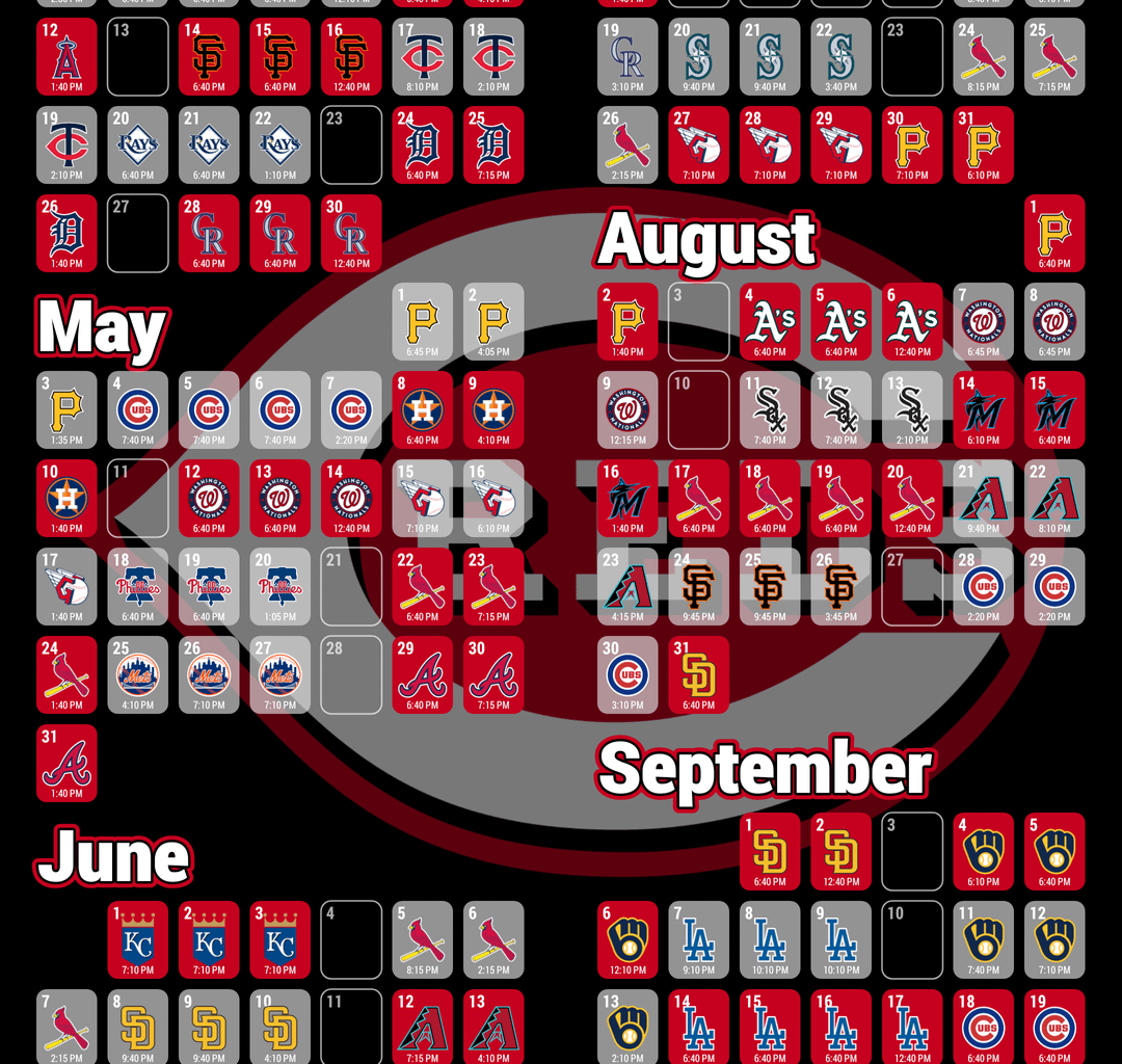 Some lovely schedules to stare at while you wait for opening day