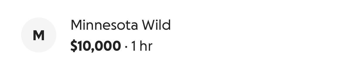 The Wild have donated 10K to the GoFundMe for Mike