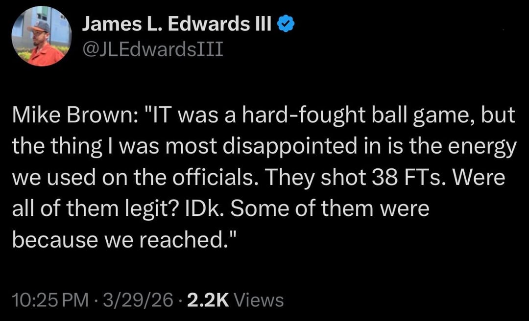 Mike Brown post game comments: Wasting energy on officials, OKC exploits reach in fouls, his technical foul, Deuce injury, SGA foul calls