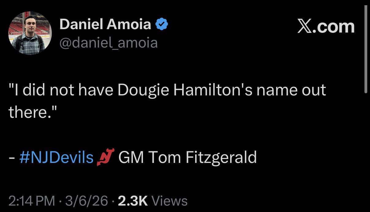 Fitzgerald: “I did not have Dougie’s name out there”