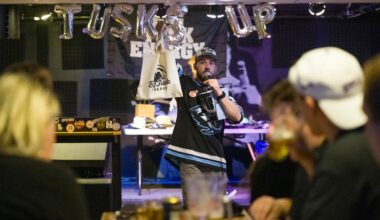 These Mammoth fans have found a cheap way to enjoy hockey culture and support local business