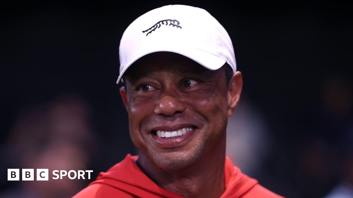 Tiger Woods smiles