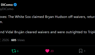 [Anthony DiComo] Mets roster moves: The White Sox claimed Bryan Hudson off waivers, returning him to his former team. Ben Rortvedt and Vidal Bruján cleared waivers and were outrighted to Triple-A Syracuse.