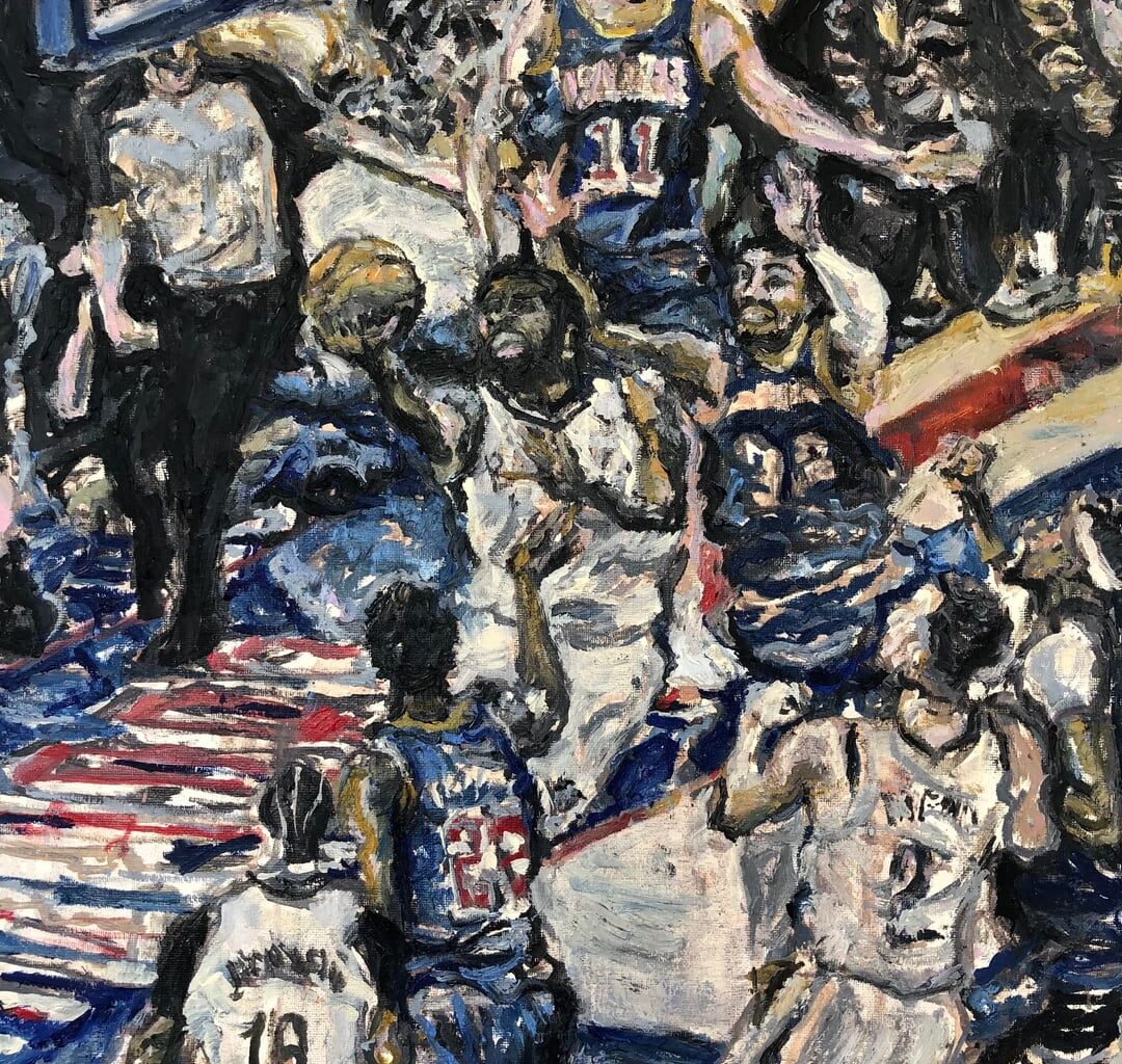 Panting of Kyrie from his nets days