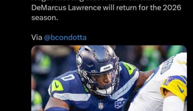 Per @bcondotta, DeMarcus Lawrence will return for 2026
