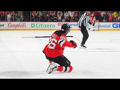 [NHL video]_Jack Hughes' hat trick v. NYR, March 07, 2026.