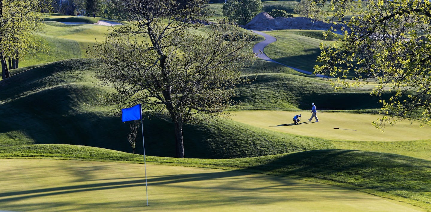Rolling green hills have surround golfers enjoying a beautiful spring evening round at the Merrimack Valley Golf Club in Methuen, Mass., in recent years.