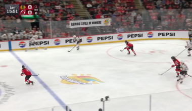 Anton Frondell steals the puck from the goalie behind the net and feeds Ilya Mikheyev for his 15th goal of the season