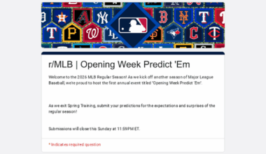 [Predictions] 2026 Opening Week Predict 'Em