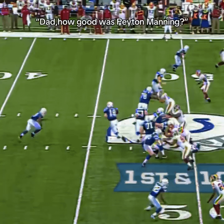 “DAD, HOW GOOD WAS QUARTERBACK PEYTON MANNING DURING HIS PRIME ON THE COLTS…?”