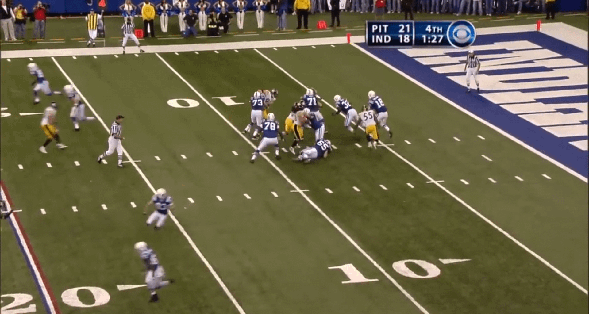 [Highlight] Nick Harper gets tackled by the shoestring as he's returning the fumble.