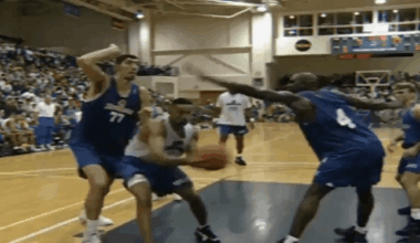 22 year old Chris Webber going head to head with Rookie 21 year old Rasheed Wallace in 1995 Washington Bullets training camp
