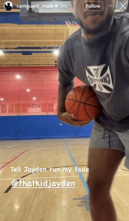 Malik Nabers challenged Commanders QB Jayden Daniels to a one-on-one basketball game on his new IG story