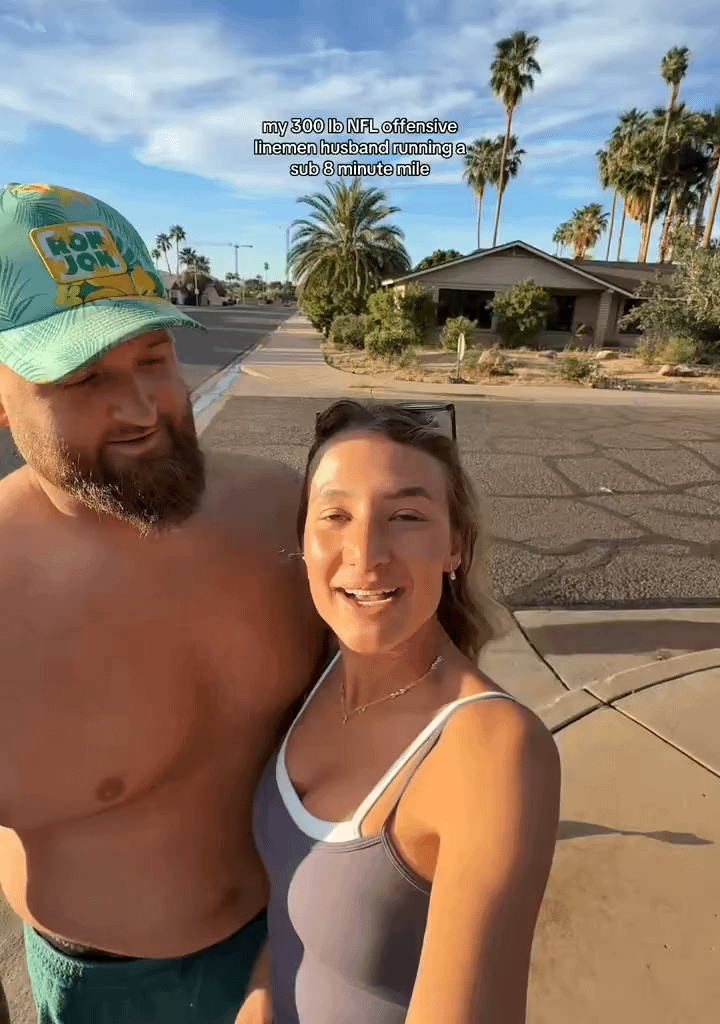 Cincinnati Bengals offense lineman Dalton Risner RUNS A MILE in under eight minutes.