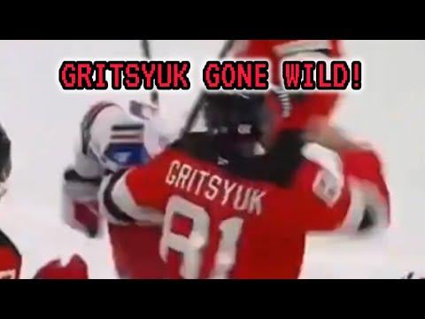 ARSENY GRITSYUK GETS DOWN AND DIRTY! #NJDevils