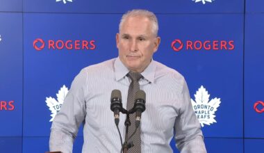 Craig Berube on Joseph Woll’s performance vs. Carolina: "In the end, we need a big save there, whether in OT or one of the breakaways”