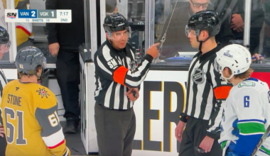 Shorty’s Heated Rivalry “coming to the cottage” joke during tonight’s game