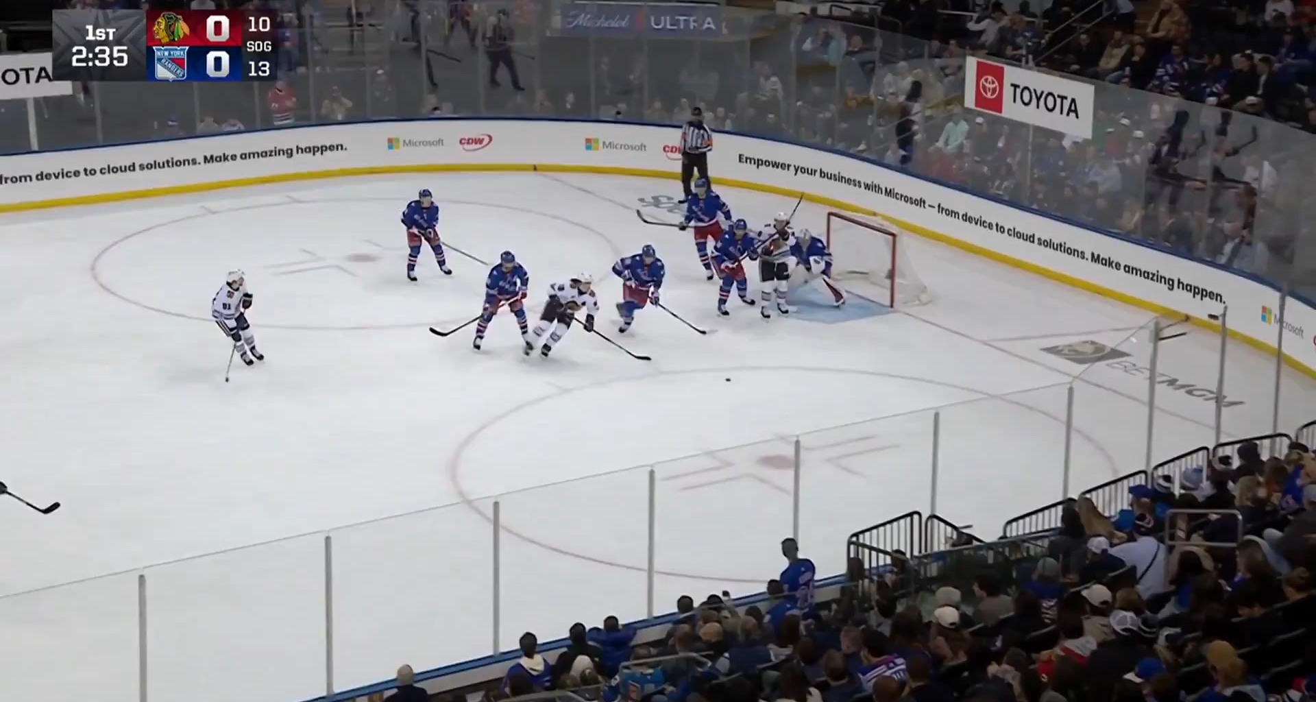 Tyler Bertuzzi finds Nick Lardis in front of the net, who scores his 8th goal of the season and 3rd in 4 games