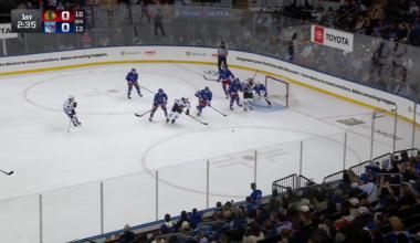 Tyler Bertuzzi finds Nick Lardis in front of the net, who scores his 8th goal of the season and 3rd in 4 games